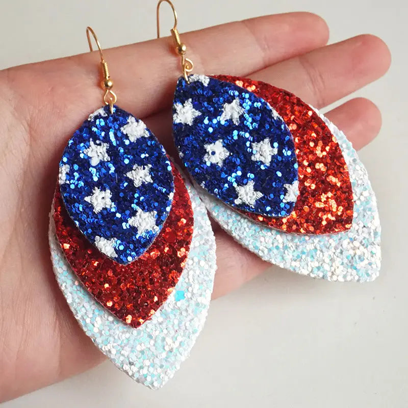 Lovcia Leaf Shape Copper Dangle Earrings-Earrings-Style A-One Size-Style A