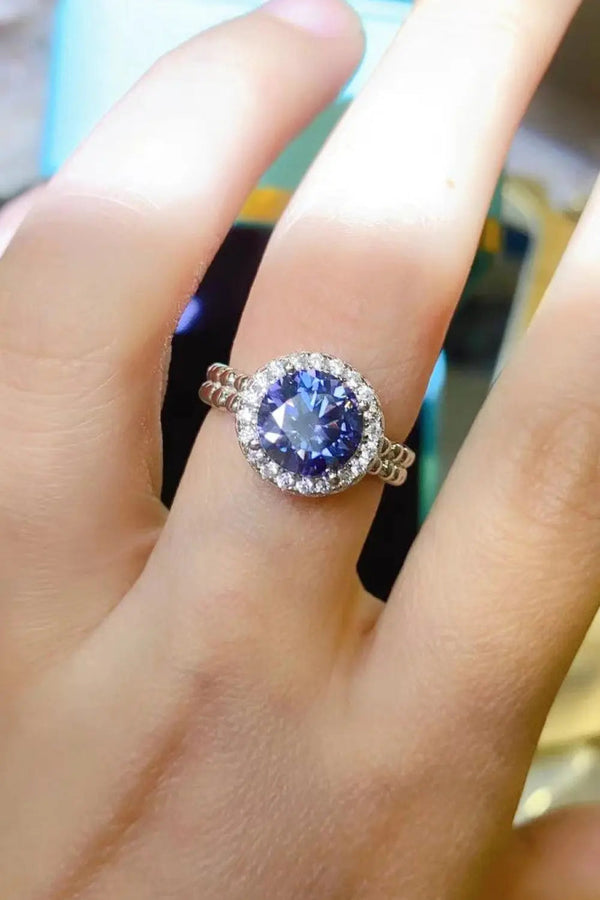 Lovcia Let It Go 2 Carat Moissanite Ring-Rings-Royal Blue-5-Royal Blue