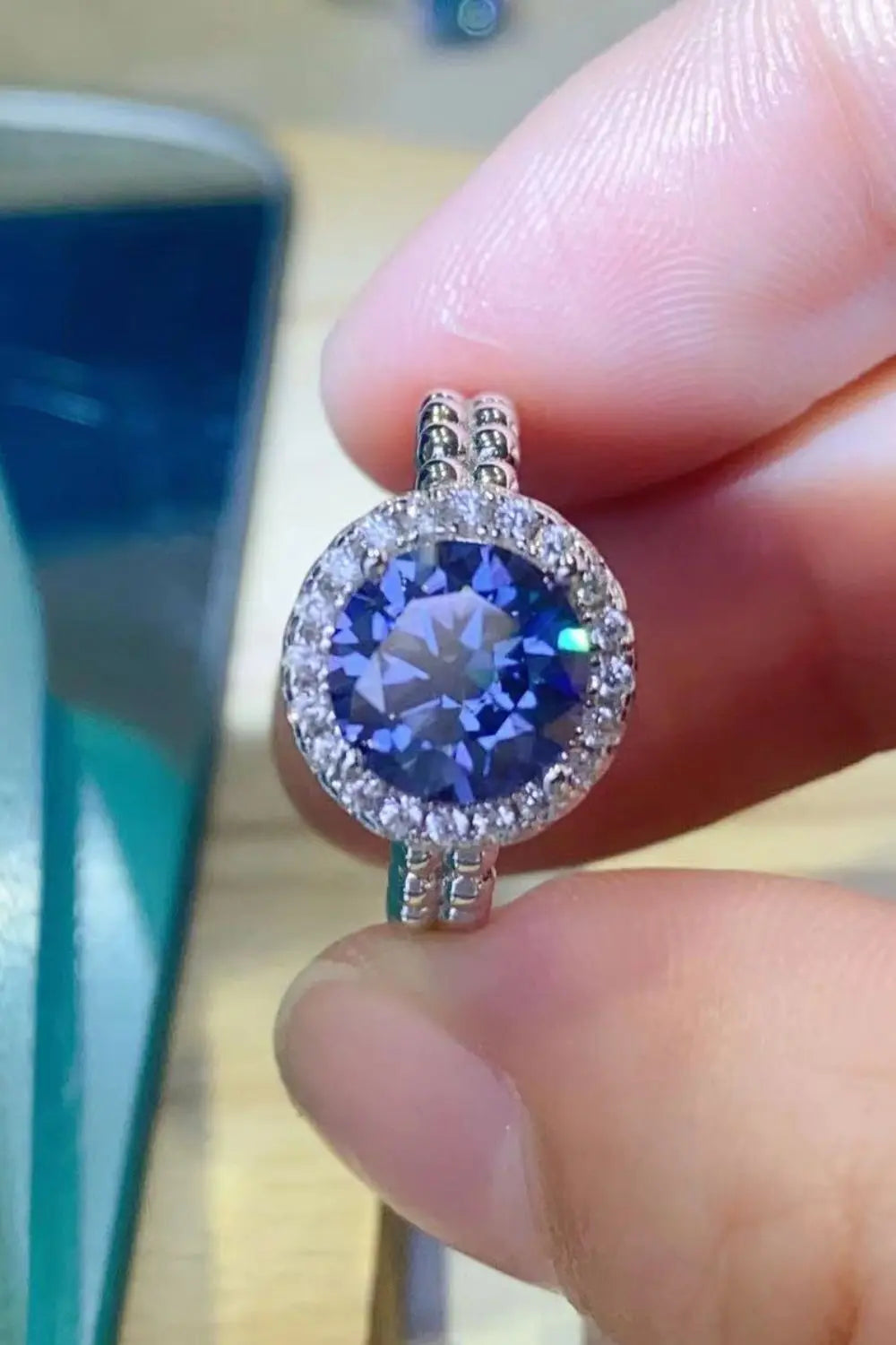 Lovcia Let It Go 2 Carat Moissanite Ring-Rings-Royal Blue-5-Royal Blue
