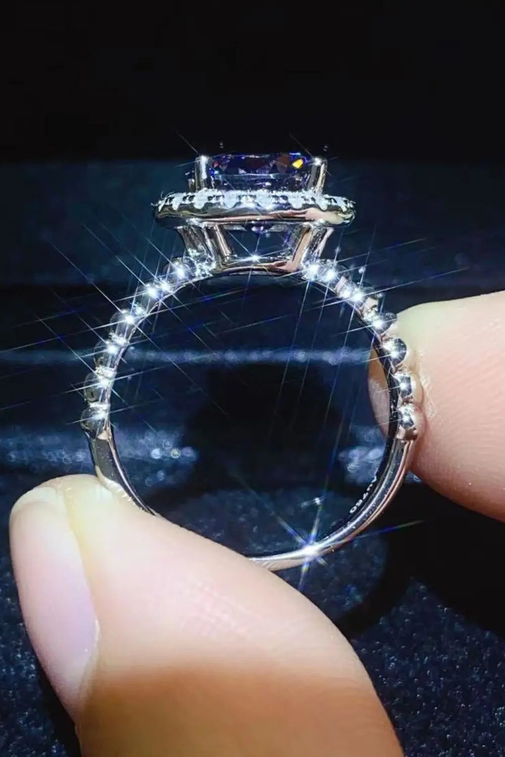 Lovcia Let It Go 2 Carat Moissanite Ring-Rings-Royal Blue-5-Royal Blue