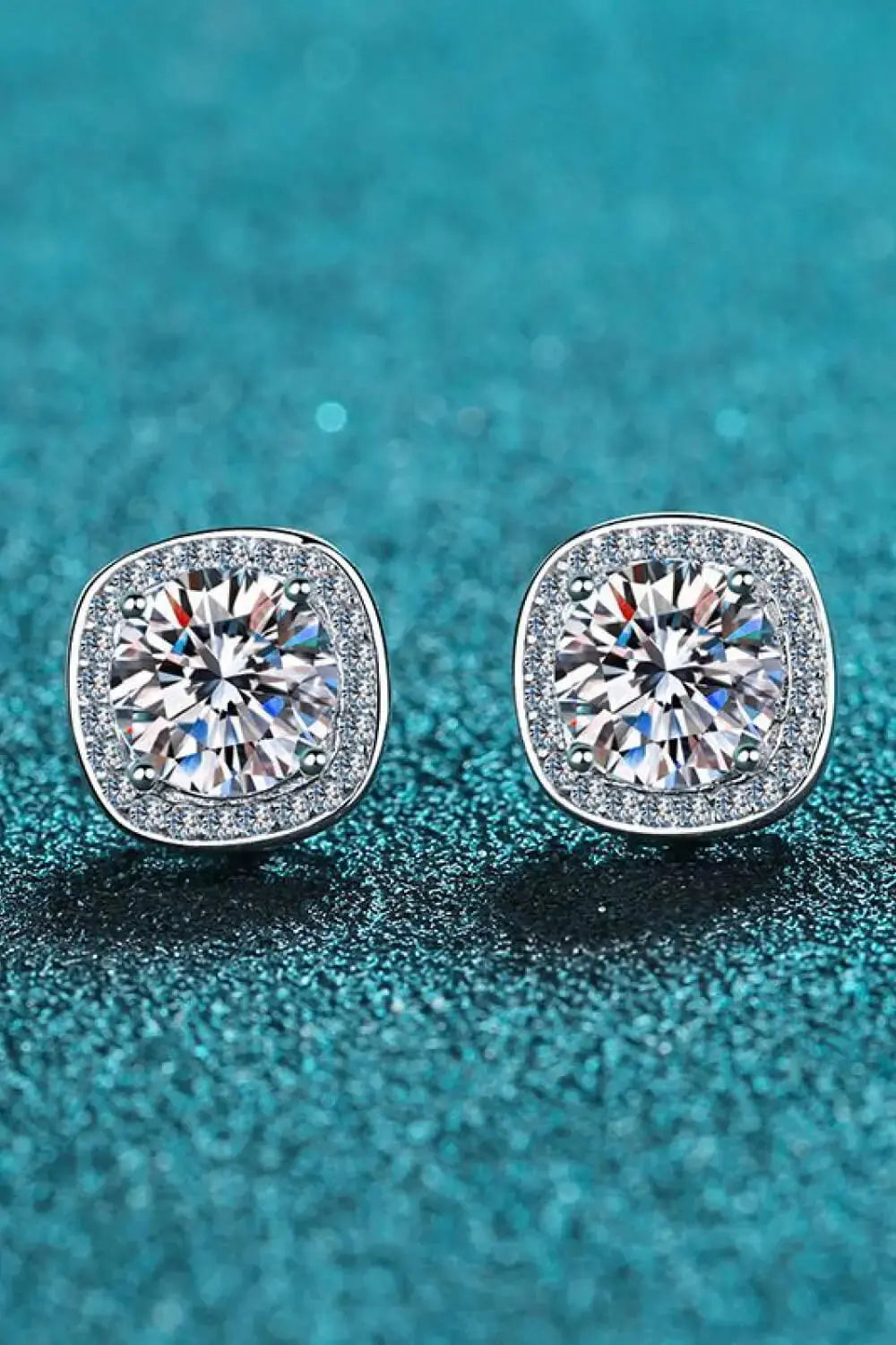 Lovcia Let Me Love You 1 Carat Moissanite Stud Earrings-Earrings-Silver-One Size-Silver