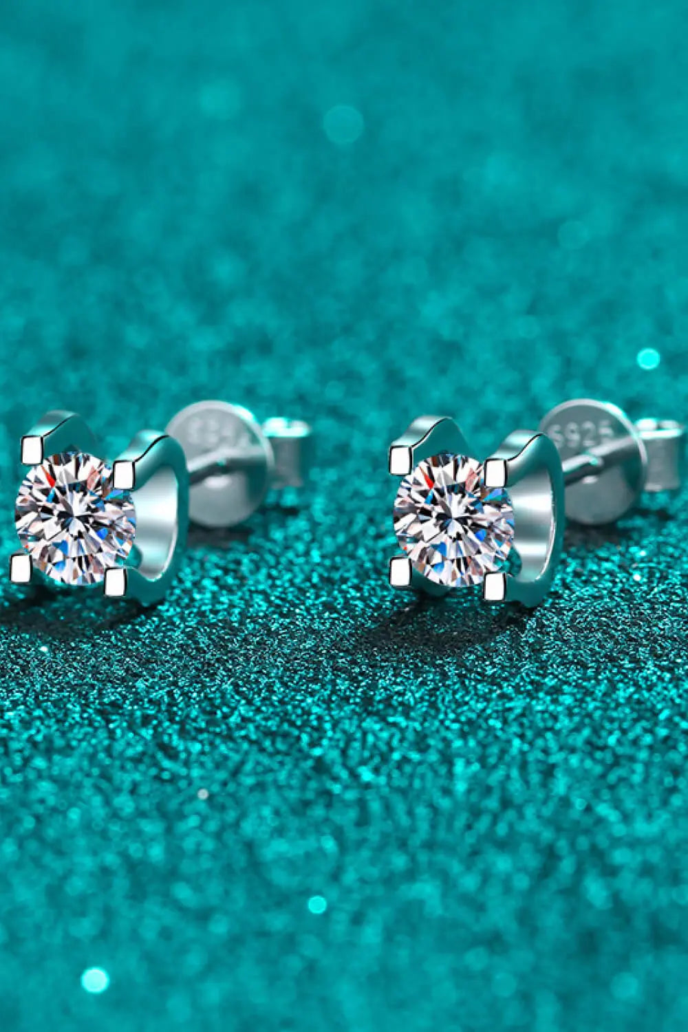 Lovcia Limitless Love 1 Carat Moissanite Stud Earrings-Earrings-Silver-One Size-Silver