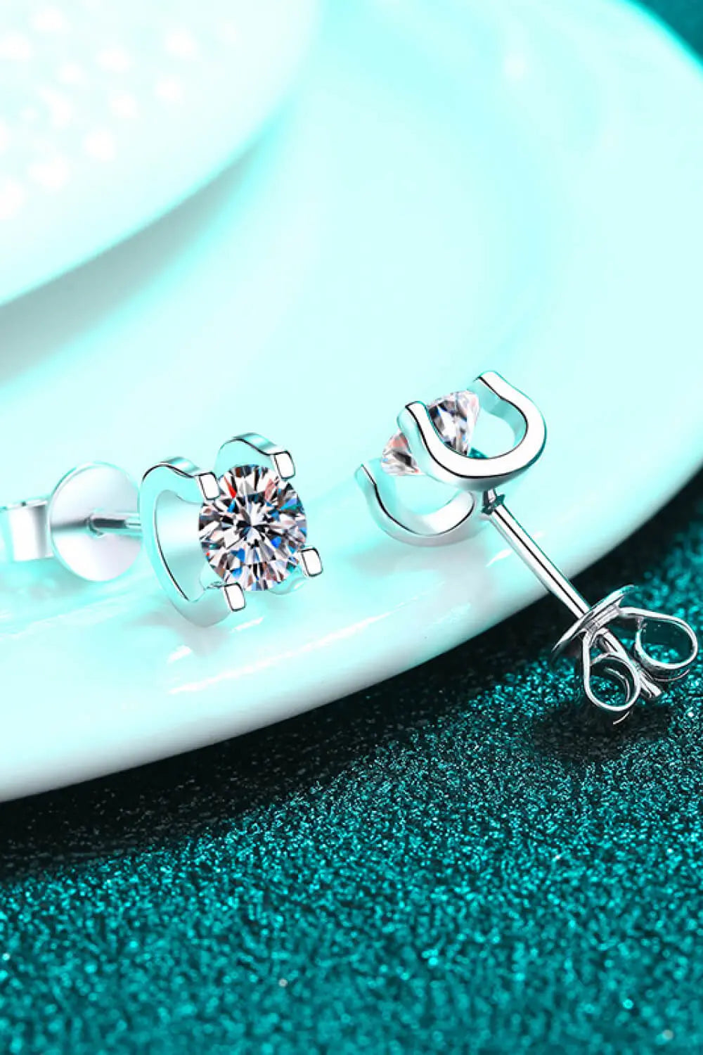 Lovcia Limitless Love 1 Carat Moissanite Stud Earrings-Earrings-Silver-One Size-Silver