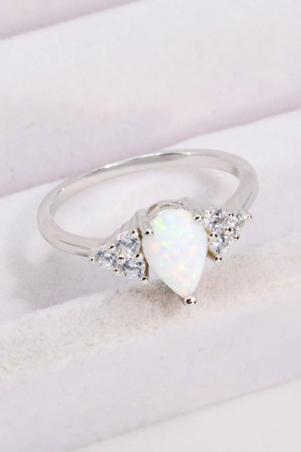 Lovcia Limitless Love Opal and Zircon Ring-Rings-Opal-5-Opal