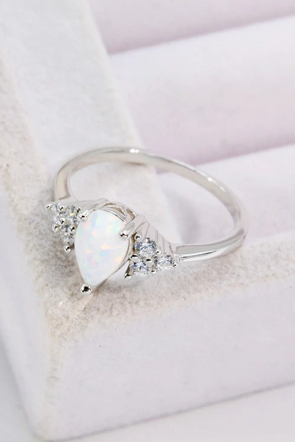 Lovcia Limitless Love Opal and Zircon Ring-Rings-Opal-5-Opal