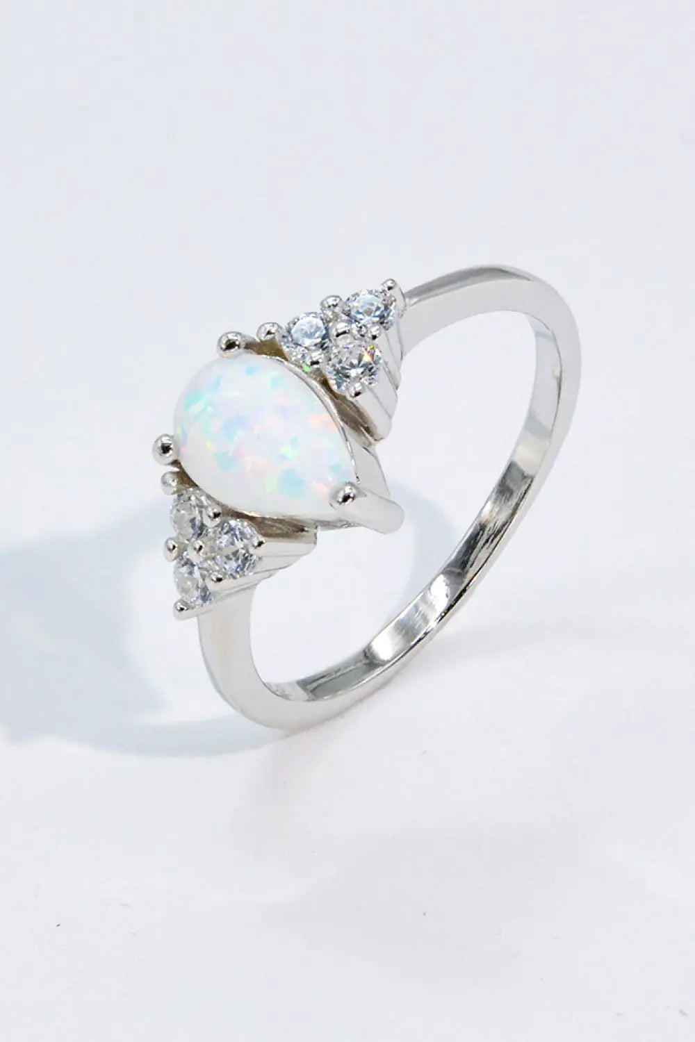 Lovcia Limitless Love Opal and Zircon Ring-Rings-Opal-5-Opal