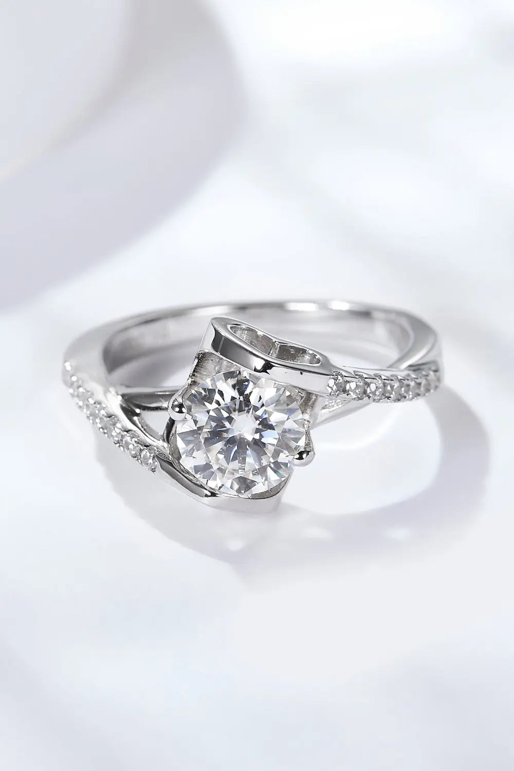Lovcia Limitless Love Platinum-Plated Moissanite Ring-Rings-Silver-6-Silver