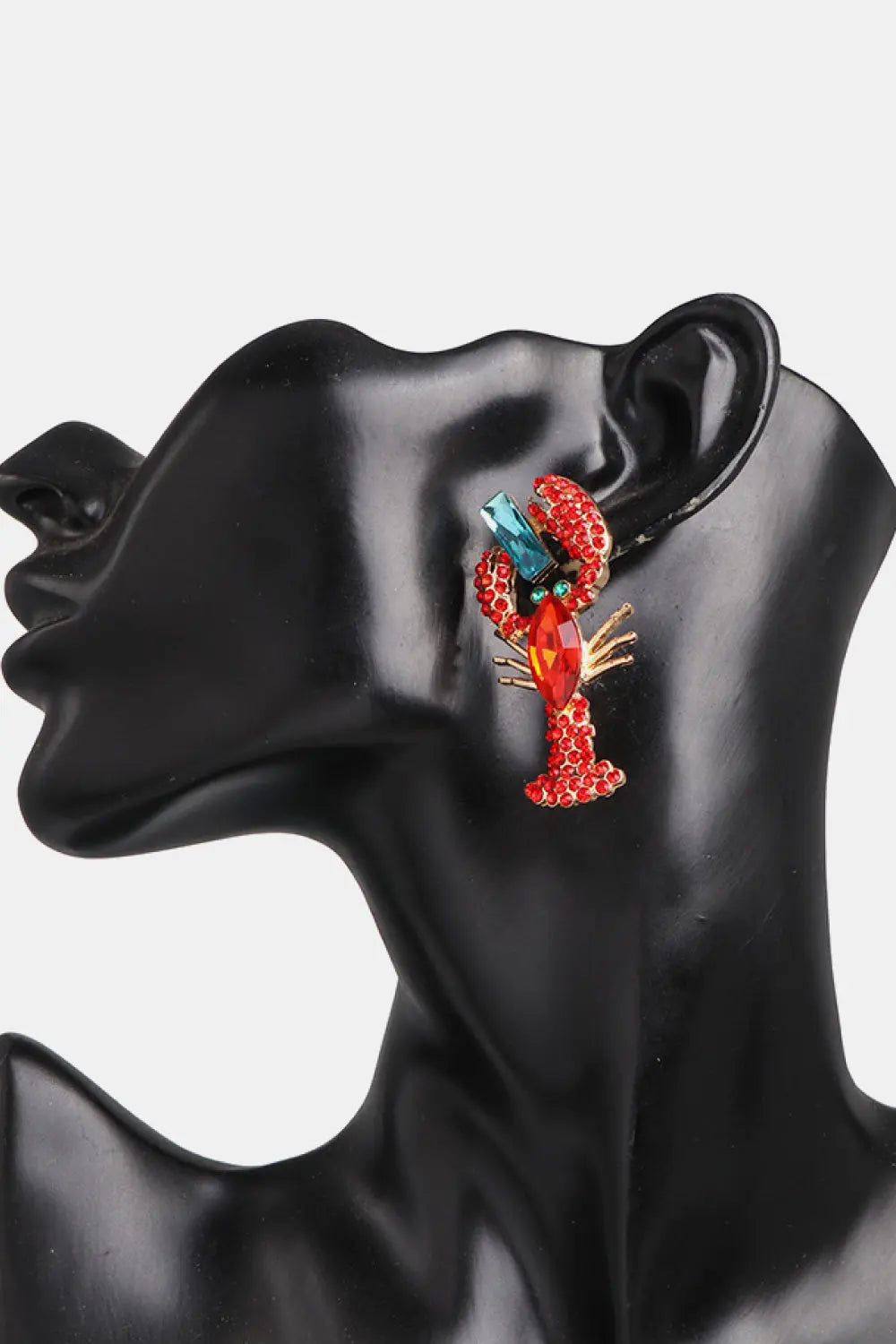 Lovcia Lobster Shape Glass Stone Dangle Earrings-Earrings-Style A-One Size-Style A