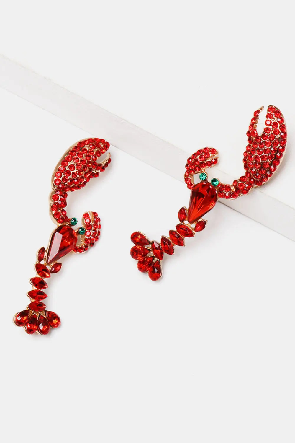 Lovcia Lobster Shape Glass Stone Dangle Earrings-Earrings-Style A-One Size-Style A