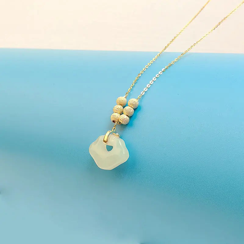Lovcia Lock of Good Wishes S925 Sterling Silver Necklace For Women-Necklaces-Gold-Gold