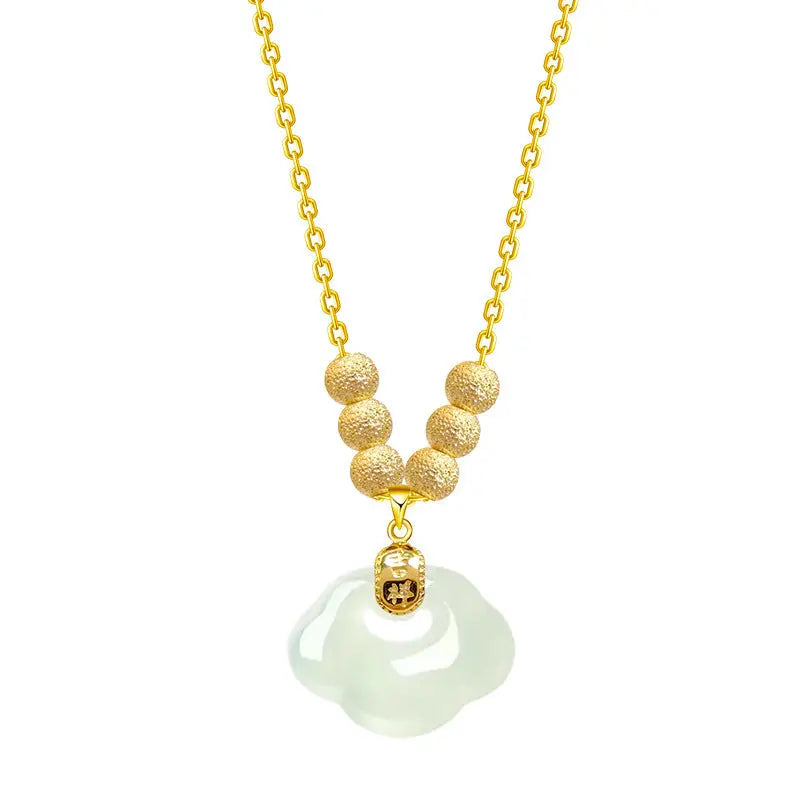 Lovcia Lock of Good Wishes S925 Sterling Silver Necklace For Women-Necklaces-Gold-Gold
