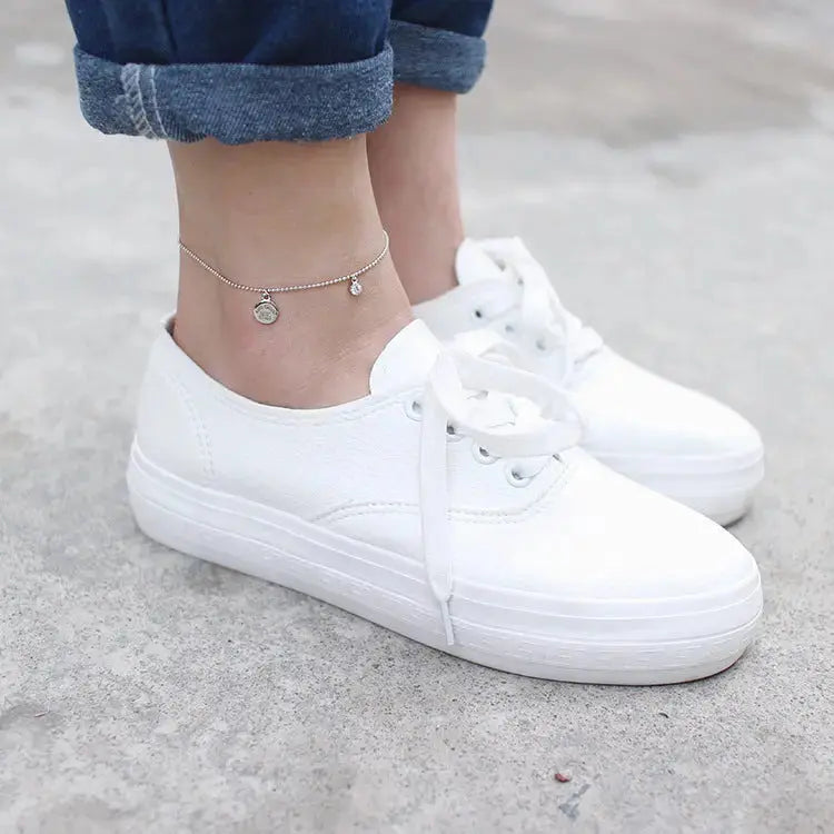Lovcia Love Always Being At Last 925 Sterling Silver Bead White CZ Foot Anklet-Anklets-