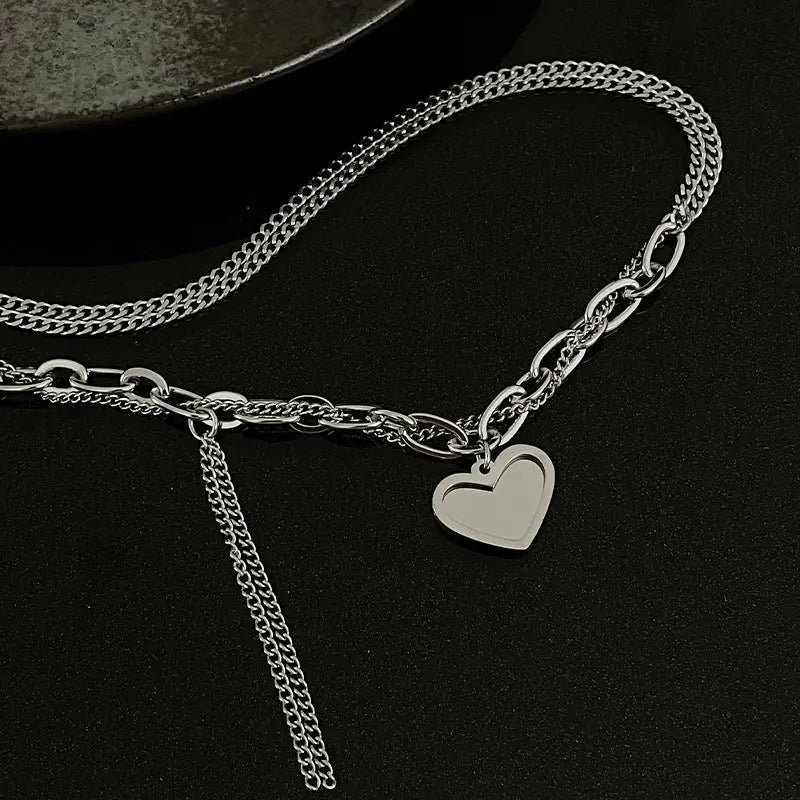 Lovcia Love Heart Light Extravagant Tassel Necklace for Women-Necklaces-Love-Love
