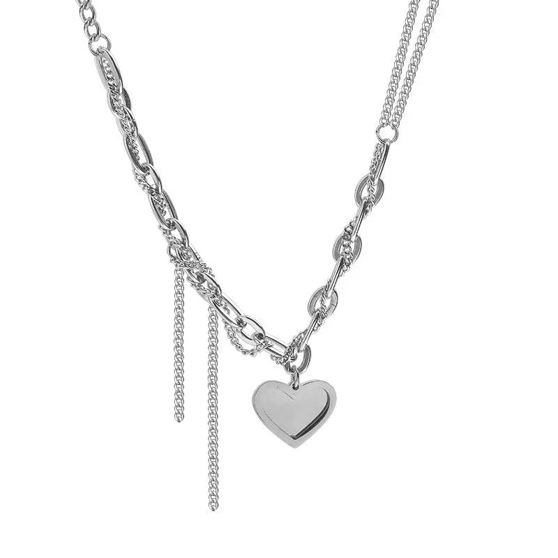 Lovcia Love Heart Light Extravagant Tassel Necklace for Women-Necklaces-Love-Love
