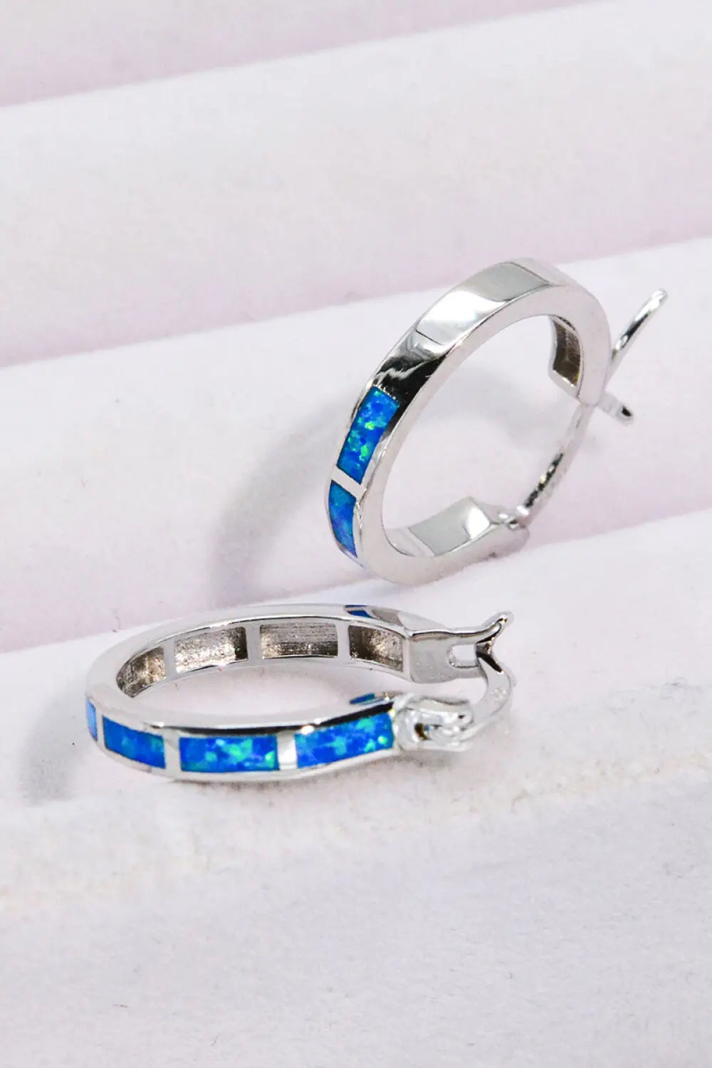 Lovcia Lovelier Than Ever Opal Platinum-Plated Earrings-Earrings-Cobalt Blue-One Size-Cobalt Blue