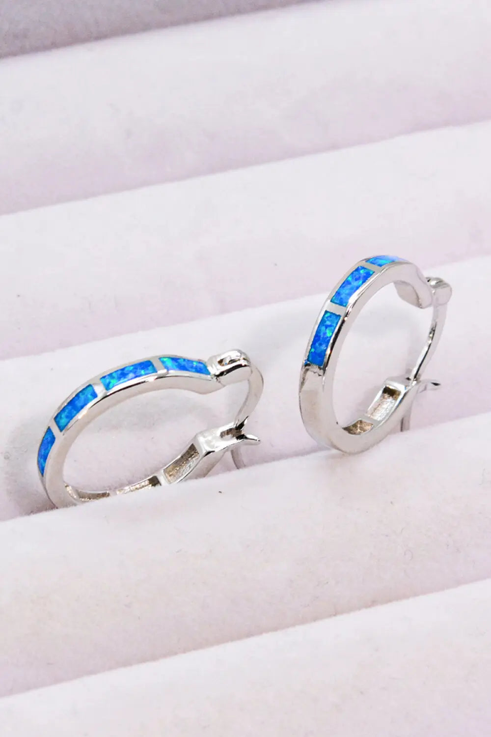 Lovcia Lovelier Than Ever Opal Platinum-Plated Earrings-Earrings-Cobalt Blue-One Size-Cobalt Blue