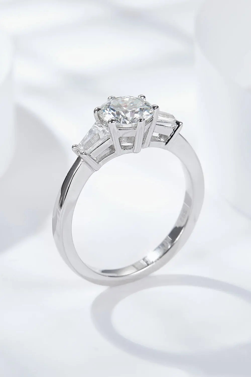 Lovcia Loyal Love 1 Carat Moissanite Platinum-Plated Ring-Rings-Silver-6-Silver