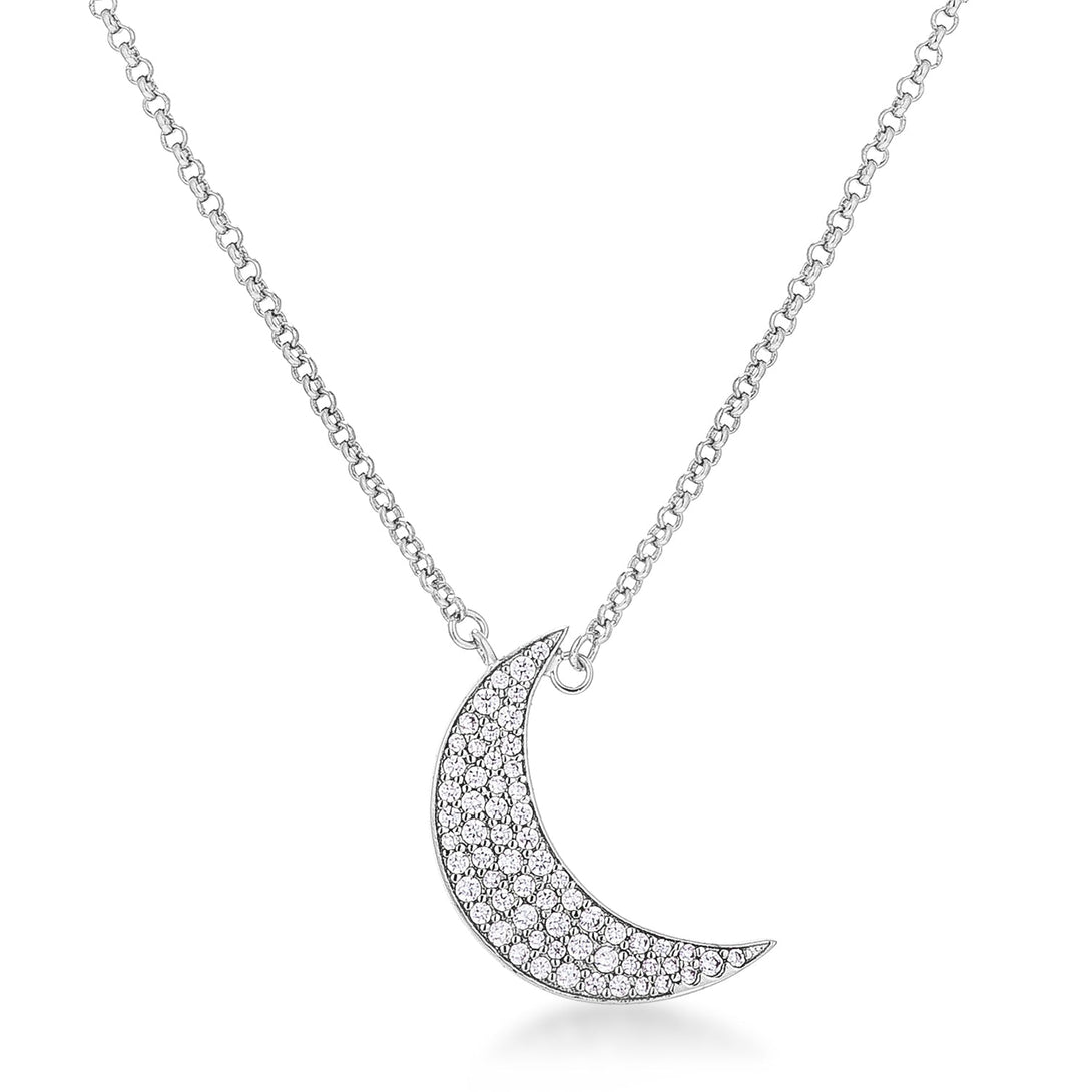 Lovcia Lunar Love Cubic Zirconia Necklace-Necklaces-