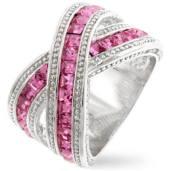 Lovcia Luxe Essence Pink Princess-Cut Band-Rings-5-5
