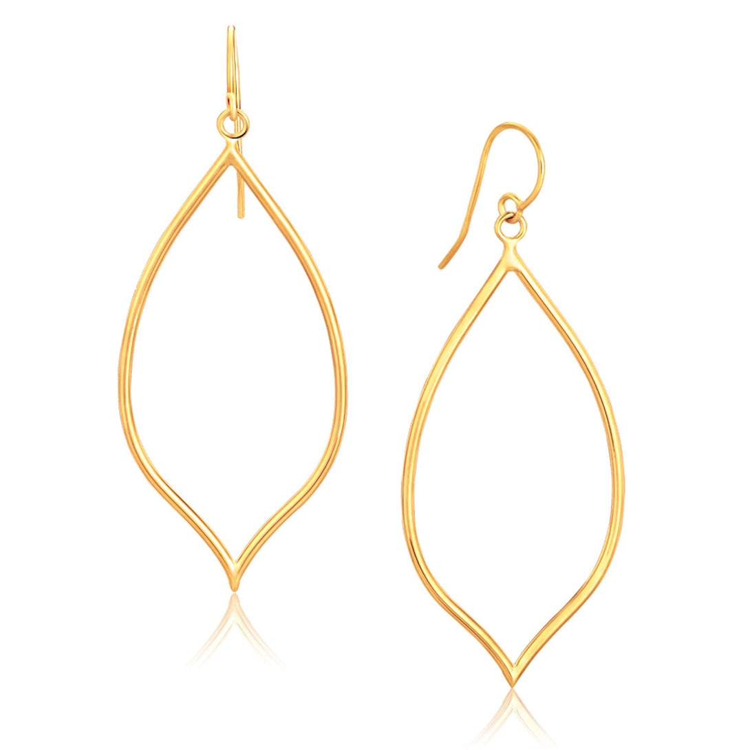Lovcia Luxury Classic 14k Yellow Gold Marquise Dangling Earrings-Earrings-Yellow Gold-Yellow Gold