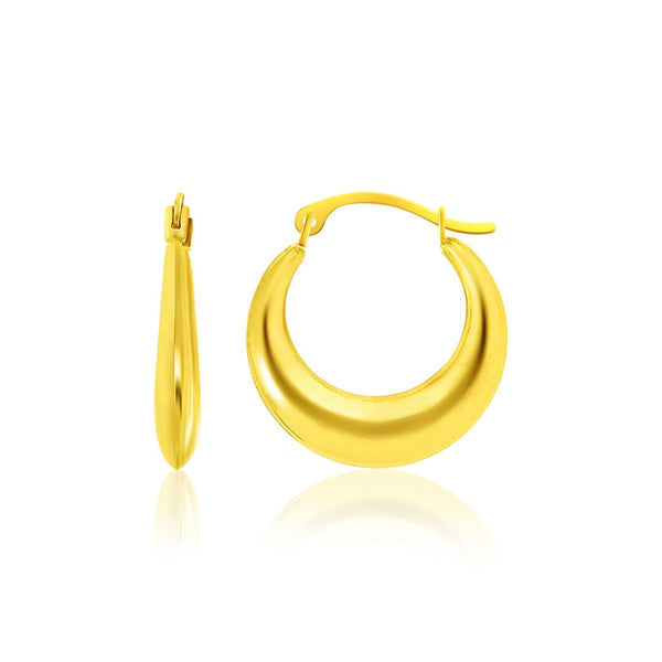 Buy LOVCIA Luxury Golden Graduated Round Hoop Earrings in 14k Yellow Gold