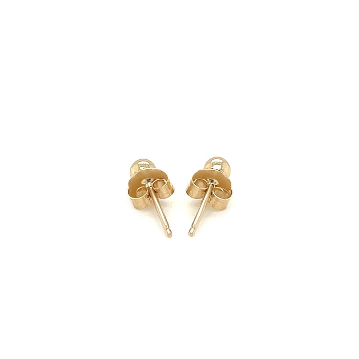 Buy LOVCIA Luxury Classic 14k Yellow Gold 3mm Round Bead Stud Earrings