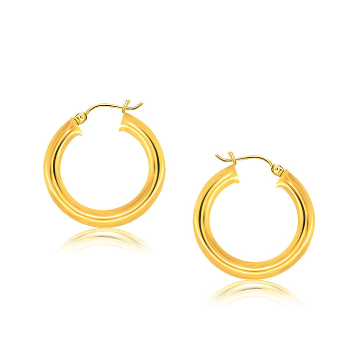 Buy LOVCIA Luxury Dazzling 14k Yellow Gold Hoop Earrings with Snap Lock (30mm Diameter)