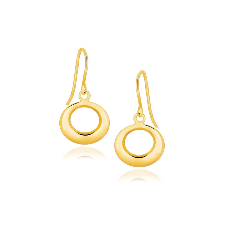 Buy LOVCIA Luxury Dazzling 14k Gold Organic Circle Drop Earrings