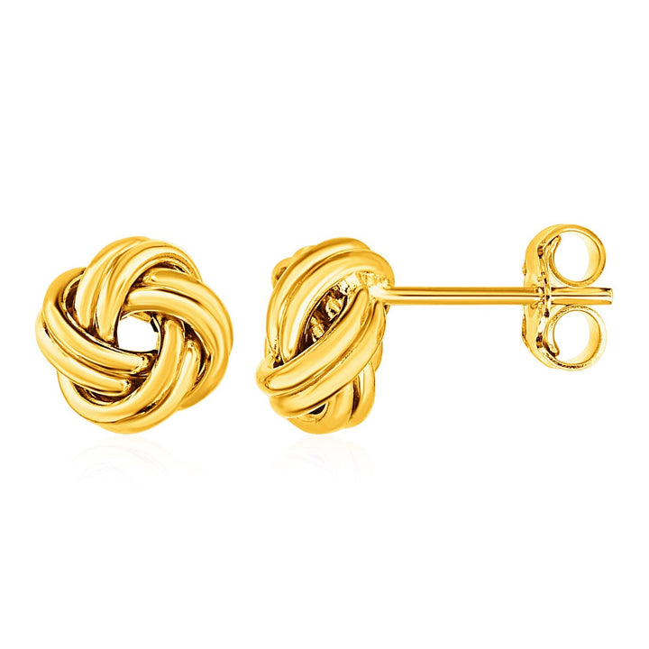 Buy LOVCIA Luxury 14K Yellow Gold Classic Love Knot Stud Earrings