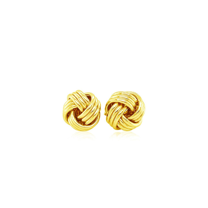 Buy LOVCIA Luxury Elegant 14k Yellow Gold Love Knot Earrings