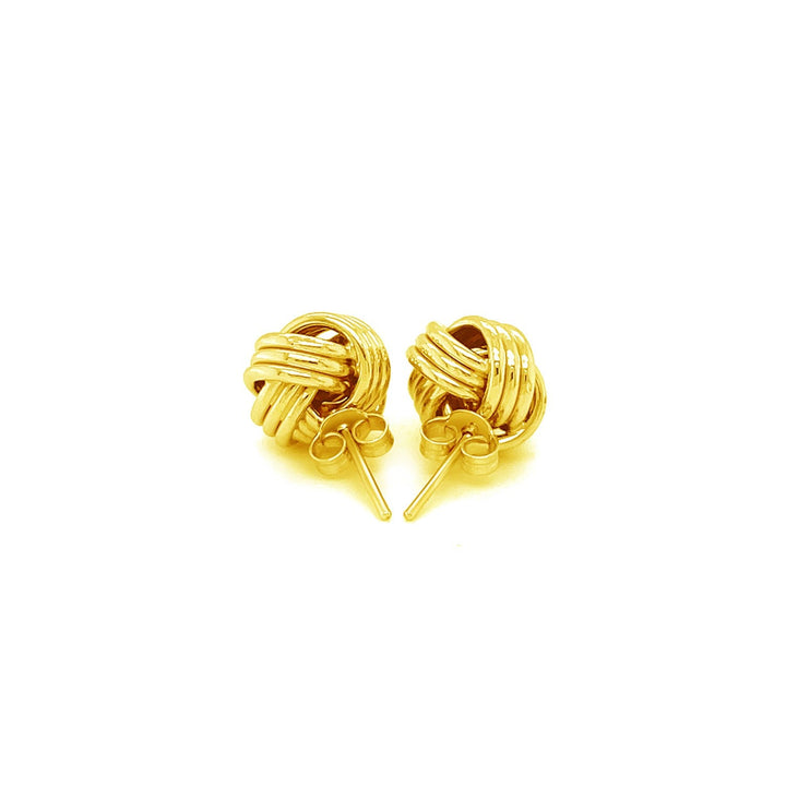 Buy LOVCIA Luxury Elegant 14k Yellow Gold Love Knot Earrings