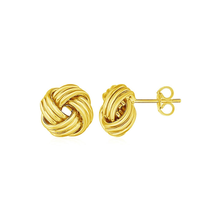 Buy LOVCIA Luxury Elegant 14k Yellow Gold Love Knot Earrings