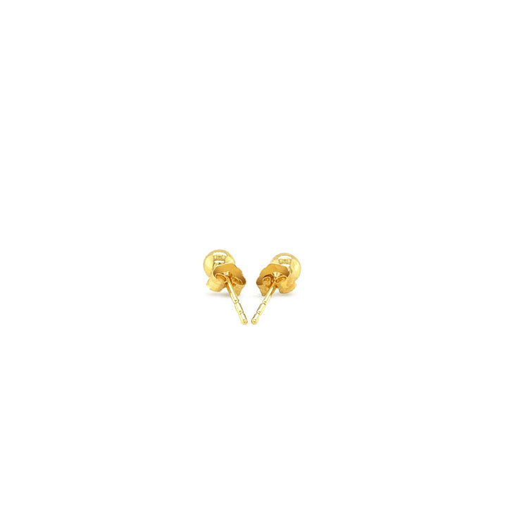 Buy LOVCIA Luxury Radiant 14k Yellow Gold Globe Stud Earrings (4mm)