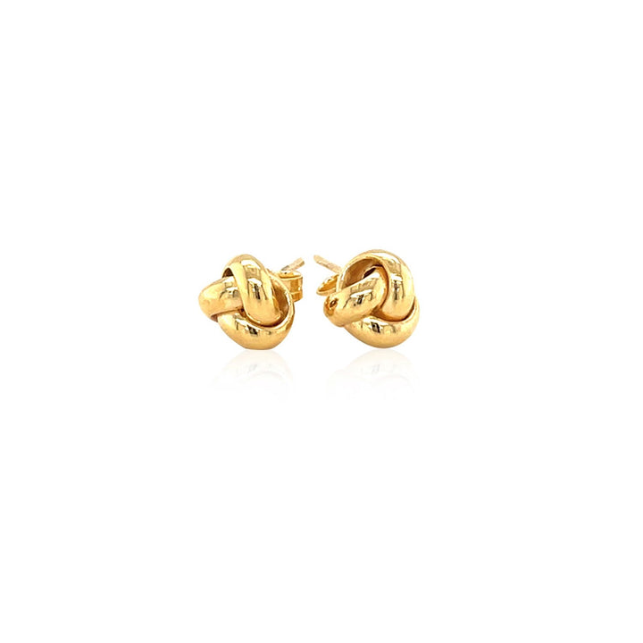 Buy LOVCIA Luxury Yellow Gold 10k Love Knot 9mm Stud Earrings