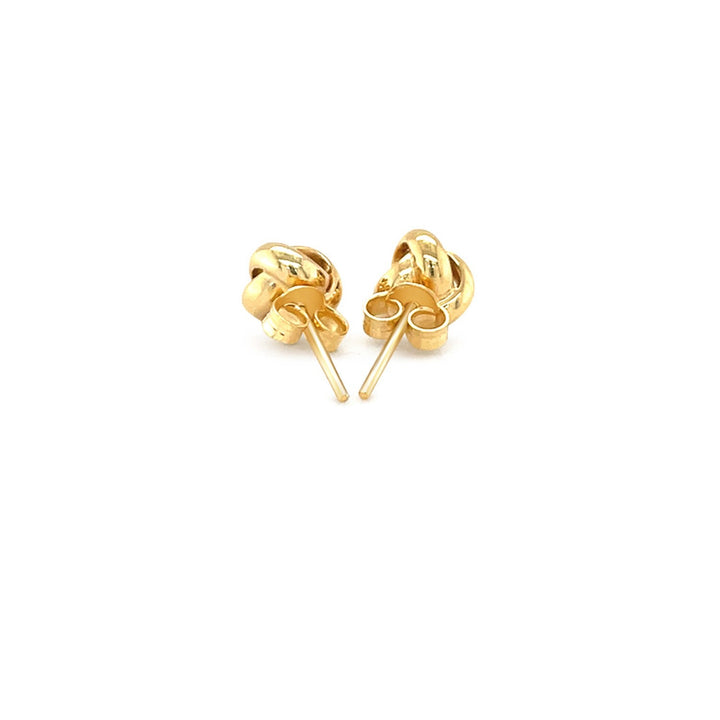 Buy LOVCIA Luxury Yellow Gold 10k Love Knot 9mm Stud Earrings