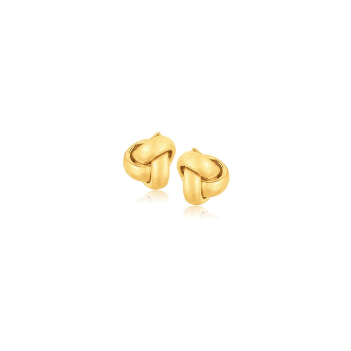 Buy LOVCIA Luxury Yellow Gold 10k Love Knot 9mm Stud Earrings