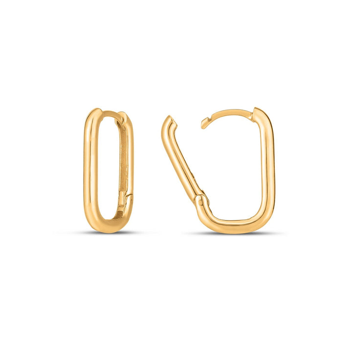 Buy LOVCIA Luxury Large 14k Gold Paperclip Hoop Earrings