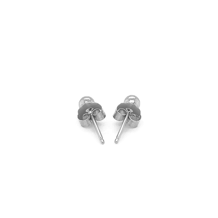 Buy LOVCIA Luxury Elegant 14K White Gold Round Stud Earrings - 3mm