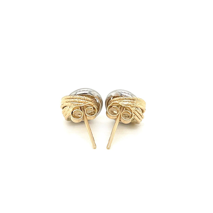 Buy LOVCIA Luxury Classic 14k Gold Two-Tone Interlaced Open Circle Earrings