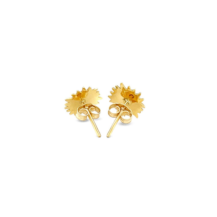 Buy LOVCIA Luxury Radiant 14K Yellow Gold Sunburst Stud Earrings