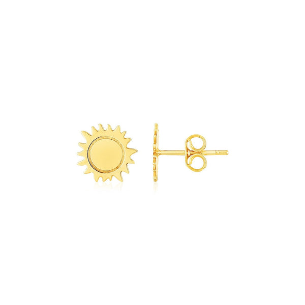 Buy LOVCIA Luxury Radiant 14K Yellow Gold Sunburst Stud Earrings