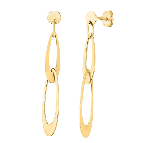 Buy LOVCIA Luxury Italian Crafted 14k Gold Oval Link Earrings