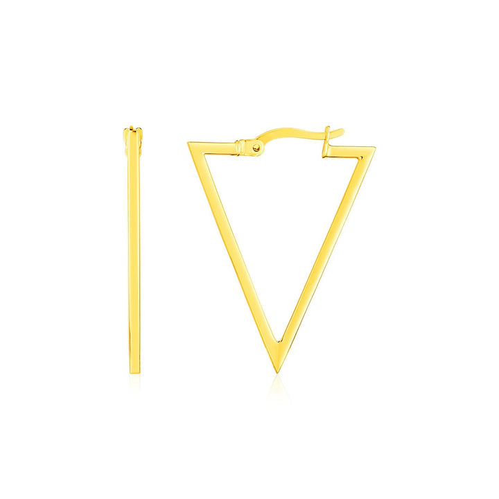 Buy LOVCIA Luxury Stunning 14K Gold Triangular Hoop Earrings