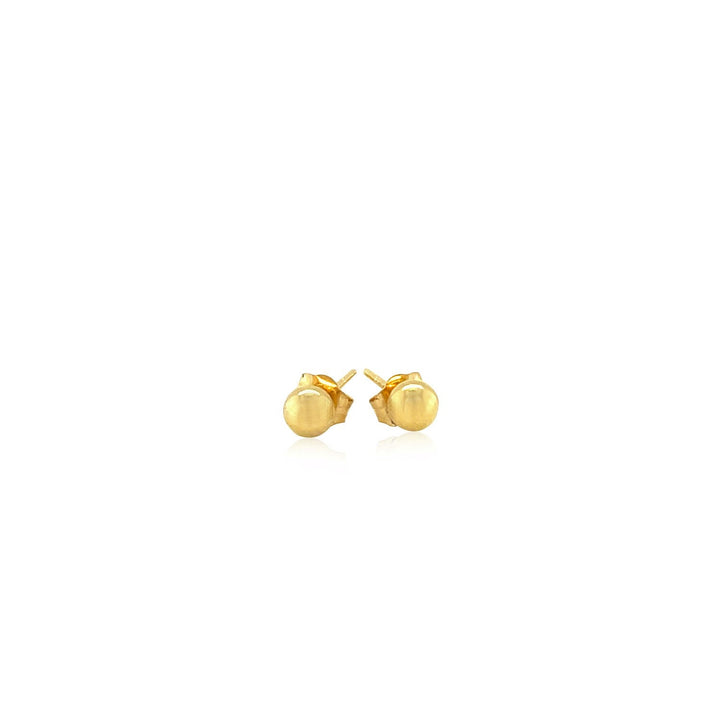 Buy LOVCIA Luxury Glamorous 10K Yellow Gold Globe Stud Earrings (4mm)