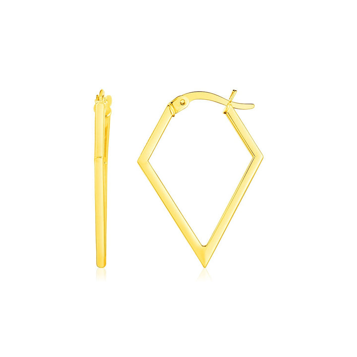 Buy LOVCIA Luxury Glamorous 14K Yellow Gold Geometric Hoop Earrings