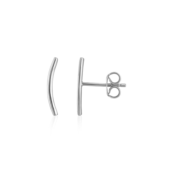 Lovcia Luxury Glamorous 14k White Gold Ear Climber Earrings-Earrings-White Gold-White Gold