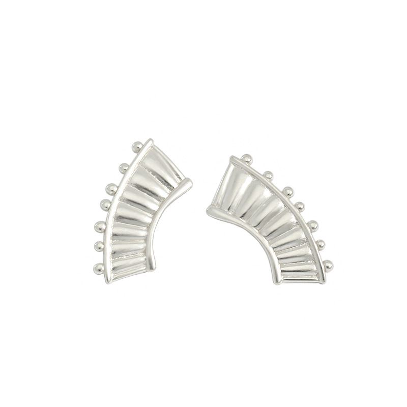 Lovcia Lyre Piano Stud Earrings 925 Sterling Silver Gold-Earrings-Yellow Gold-Yellow Gold