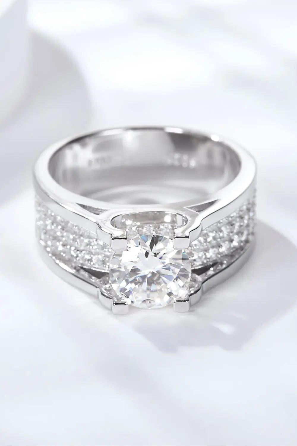 Lovcia Made To Shine 1 Carat Moissanite Ring-Rings-Silver-7-Silver