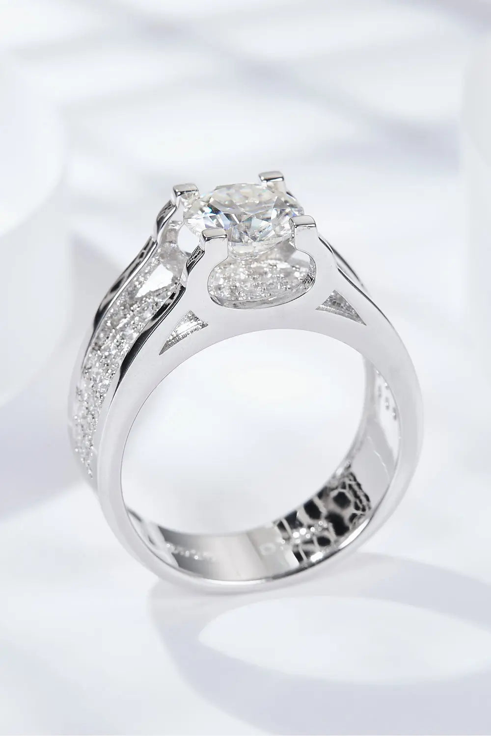 Lovcia Made To Shine 1 Carat Moissanite Ring-Rings-Silver-7-Silver