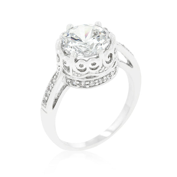Lovcia Majestic Filigree Zirconia Elegance Ring-Rings-5-5